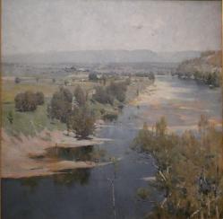 “The purple noon’s transparent might” – 1896 by Arthur Streeton 